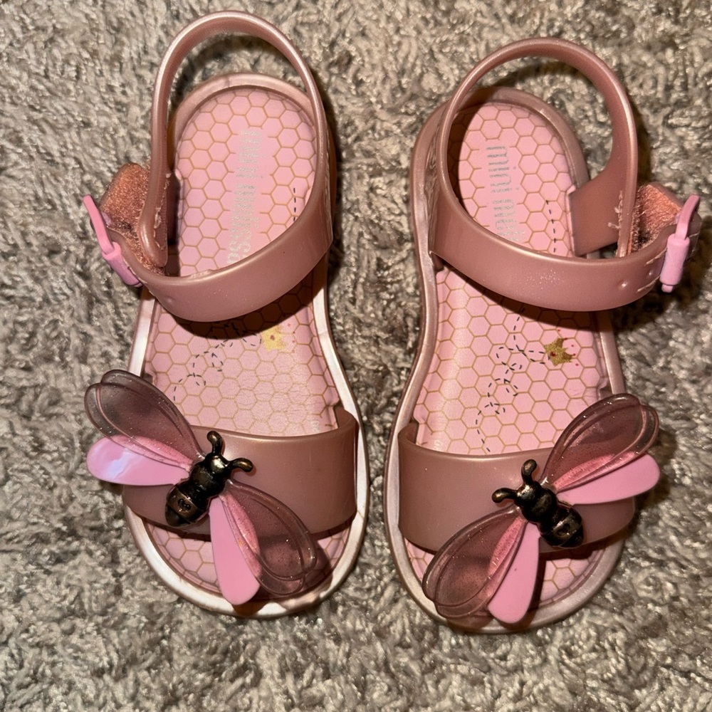 Mini Melissa Pink Bee Kids Sandals